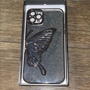 Elegant Silver Butterfly Phone Case 11 Pro Max
